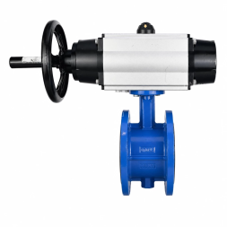Затвор дисковый поворотный WBV1331E-2W-F-H Ду50 Ру16 фланцевый, корпус - чугун GGG40, диск - нержавеющая сталь 304, уплотнение - EPDM, с пневмоприводом PA-DA-105-1 и пневмораспределителем 4M310-08 DC24V