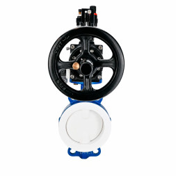 Затвор дисковый поворотный WBV3434Pf-2W-Fb-R Ду150 Ру16, корпус - углеродистая сталь WCB, диск - углеродистая сталь WCB, футерованный PTFE, уплотнение - PTFE, с пневмоприводом PA-DA-105-1, пневмораспределителем 4M310-08 DC24V и БПВ AFC2000