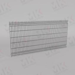 3Д забор черный (RAL 9005) 2500х3000х5 Medium