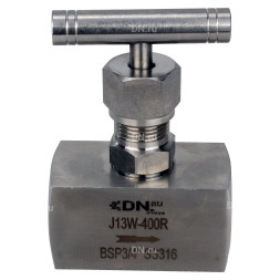 Клапан игольчатый VN3232M-T-Ht 1/4″ Ду8 Ру400 резьбовой, корпус - нержавеющая сталь 316, уплотнение - металл, с Т-образной рукояткой