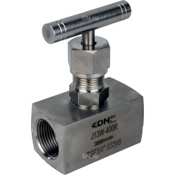 Клапан игольчатый VN3232M-T-Ht 3/8″ Ду10 Ру400 резьбовой, корпус - нержавеющая сталь 316, уплотнение - металл, с Т-образной рукояткой