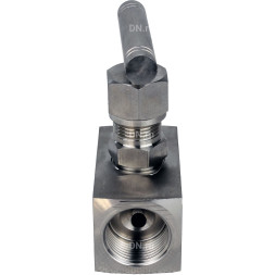 Клапан игольчатый VN3232M-T-Ht 1/2″ Ду15 Ру400 резьбовой, корпус - нержавеющая сталь 316, уплотнение - металл, с Т-образной рукояткой