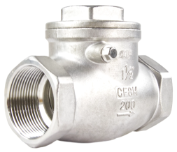 Клапан обратный VC3232P-T 2″ Ду50 Ру16 муфтовый, поворотный, корпус - нержавеющая сталь, диск - нержавеющая сталь, уплотнение - PTFE