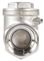 Клапан обратный VC3232P-T 2″ Ду50 Ру16 муфтовый, поворотный, корпус - нержавеющая сталь, диск - нержавеющая сталь, уплотнение - PTFE