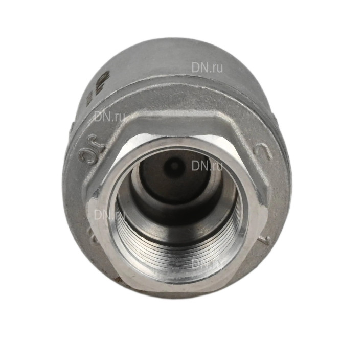 Клапан обратный VCS3232P-T 3/4″ Ду20 Ру16 резьбовой, пружинный, корпус - нержавеющая сталь 316, диск - нержавеющая сталь 316, уплотнение - металл в Алматы