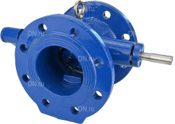 Клапан обратный VCD1414E-F Ду300 Ру10/16 с наклонным диском и противовесом, фланцевый, поворотный, корпус - чугун, диск - чугун, уплотнение - EPDM