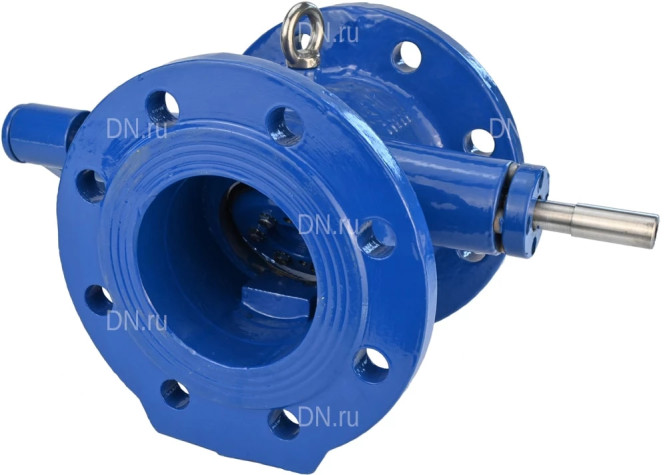 Клапан обратный VCD1414E-F Ду150 Ру10 с наклонным диском и противовесом, фланцевый, поворотный, корпус - чугун, диск - чугун, уплотнение - EPDM в Алматы