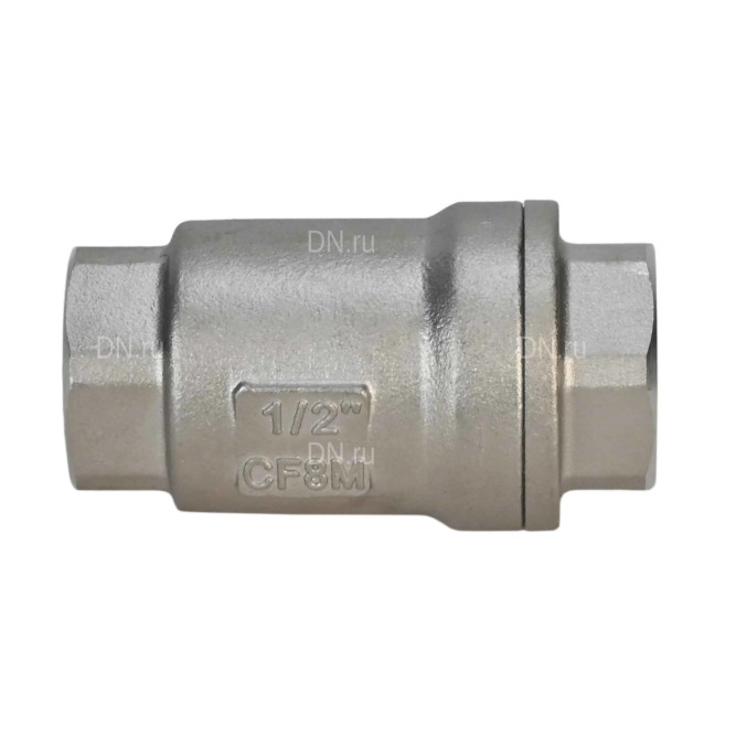 Клапан обратный VCS3232P-T 3/4″ Ду20 Ру63 резьбовой, пружинный, корпус - нержавеющая сталь 316, диск - нержавеющая сталь 316, уплотнение - металл в Алматы
