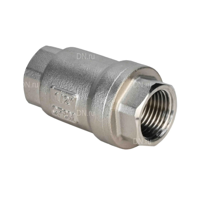 Клапан обратный VCS3232P-T 3/4″ Ду20 Ру63 резьбовой, пружинный, корпус - нержавеющая сталь 316, диск - нержавеющая сталь 316, уплотнение - металл в Алматы
