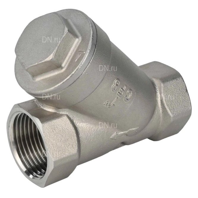 Клапан обратный VCSY3131P-T 1″ 1/4 Ду32 Ру40 Y-образный, резьбовой, пружинный, корпус - нержавеющая сталь 304, диск - нержавеющая сталь 304, уплотнение - PTFE в Алматы
