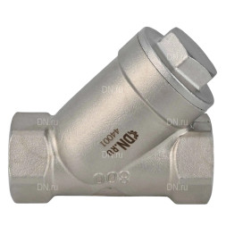 Клапан обратный VCSY3232P-T 1″ 1/4 Ду32 Ру40 Y-образный, резьбовой, пружинный, корпус - нержавеющая сталь 316, диск - нержавеющая сталь 316, уплотнение - PTFE