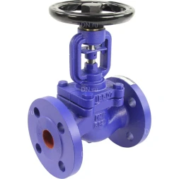 Клапан запорный сильфонный VSO1121M-F-S Ду125 Ру16, фланцевый, корпус - чугун GG25, уплотнение - металл, управление - штурвал