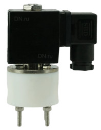 Клапан электромагнитный VS841-VT-NC-220VAC 3/4″ Ду20 Ру6 соленоидный двухходовой, корпус - PTFE, уплотнение - VITON, резьбовой, прямого действия, нормально закрытый, катушка - 220В