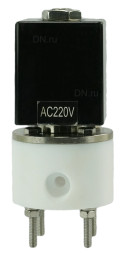 Клапан электромагнитный VS841-VT-NC-24VDC 2″ Ду50 Ру6 соленоидный двухходовой, корпус - PTFE, уплотнение - VITON, резьбовой, прямого действия, нормально закрытый, катушка - 24В