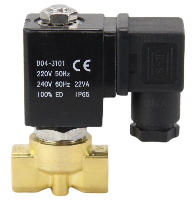 Клапан электромагнитный VS700-PT-NC-24VDC 1 1/2″ Ду40 Ру5 соленоидный двухходовой, корпус - латунь, уплотнение - PTFE, присоединение - внутренняя резьба, прямого действия, нормально закрытый, с нулевым перепадом давления, катушка - 24В в Алматы