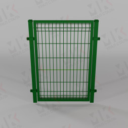 Калитка для 3д забора зеленая (RAL 6005) 1500х1000 мм с замком