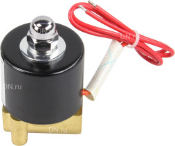 Клапан электромагнитный VS100-ET-NC-220VAC 1/8″ Ду6 Ру10, соленоидный двухходовой, корпус - латунь, уплотнение - EPDM, резьбовой, нормально-закрытый, прямого действия, катушка - 220В