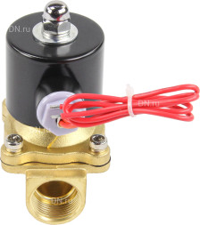 Клапан электромагнитный VS100-NT-NC-220VAC 3/4″ Ду20 Ру10, соленоидный двухходовой, корпус - латунь, уплотнение - NBR, резьбовой, нормально-закрытый, прямого действия, катушка - 220В