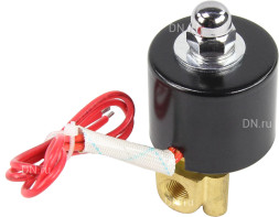 Клапан электромагнитный VS100-ET-NC-24VDC 1/8″ Ду6 Ру10, соленоидный двухходовой, корпус - латунь, уплотнение - EPDM, резьбовой, нормально-закрытый, прямого действия, катушка - 24В