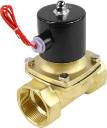 Клапан электромагнитный VS100-NT-NC-24VDC 2″ Ду50 Ру10, соленоидный двухходовой, корпус - латунь, уплотнение - NBR, резьбовой, нормально-закрытый, прямого действия, катушка - 24В