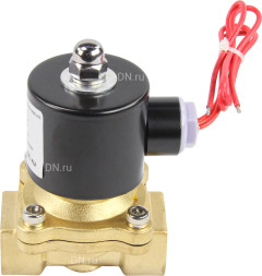 Клапан электромагнитный VS100-VT-NC-24VDC 3/4″ Ду20 Ру10, соленоидный двухходовой, корпус - латунь, уплотнение - Viton, резьбовой, нормально-закрытый, прямого действия, катушка - 24В