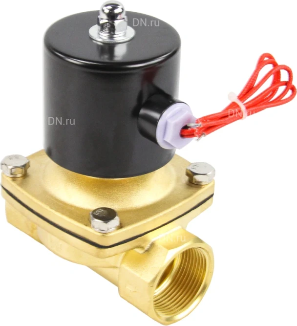 Клапан электромагнитный VS100-VT-NC-24VDC 1 1/4″ Ду32 Ру10, соленоидный двухходовой, корпус - латунь, уплотнение - Viton, резьбовой, нормально-закрытый, прямого действия, катушка - 24В в Алматы