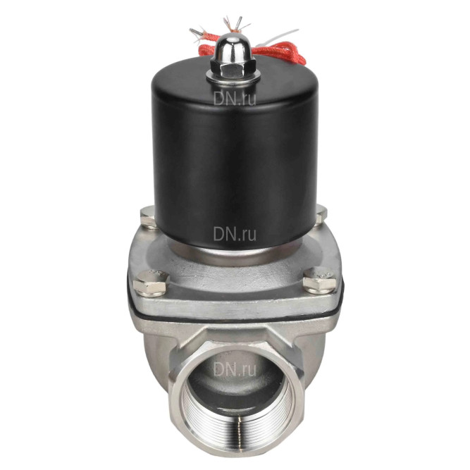 Клапан электромагнитный VS131-VT-NC-220VAC 3/4″ Ду20 Ру10, соленоидный двухходовой, корпус - нержавеющая сталь 304, уплотнение - Viton, резьбовой, нормально-закрытый, прямого действия, катушка - 220В в Алматы