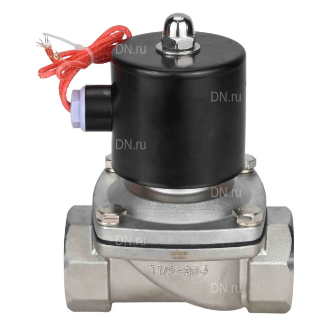 Клапан электромагнитный VS131-VT-NC-220VAC 1 1/4″ Ду32 Ру10, соленоидный двухходовой, корпус - нержавеющая сталь 304, уплотнение - Viton, резьбовой, нормально-закрытый, прямого действия, катушка - 220В в Алматы