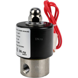 Клапан электромагнитный VS131-ET-NC-24VDC 1/8″ Ду6 Ру10, соленоидный двухходовой, корпус - нержавеющая сталь 304, уплотнение - EPDM, резьбовой, нормально-закрытый, прямого действия, катушка - 24В