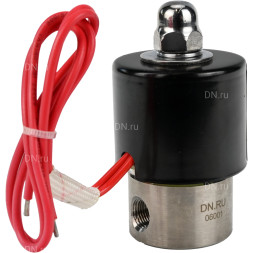Клапан электромагнитный VS131-ET-NC-24VDC 1/8″ Ду6 Ру10, соленоидный двухходовой, корпус - нержавеющая сталь 304, уплотнение - EPDM, резьбовой, нормально-закрытый, прямого действия, катушка - 24В