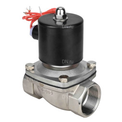 Клапан электромагнитный VS131-VT-NC-24VDC 2″ Ду50 Ру10, соленоидный двухходовой, корпус - нержавеющая сталь 304, уплотнение - Viton, резьбовой, нормально-закрытый, прямого действия, катушка - 24В