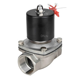 Клапан электромагнитный VS131-VT-NC-24VDC 2″ Ду50 Ру10, соленоидный двухходовой, корпус - нержавеющая сталь 304, уплотнение - Viton, резьбовой, нормально-закрытый, прямого действия, катушка - 24В