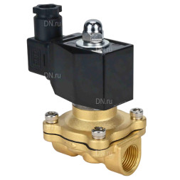 Клапан электромагнитный VS300-NT-NC-24VDC 3/4″ Ду20 Ру10, соленоидный двухходовой, корпус - латунь, уплотнение - NBR, резьбовой, нормально-закрытый, прямого действия, катушка - 24В
