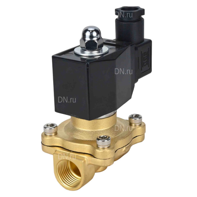 Клапан электромагнитный VS300-NT-NO-24VDC 1 1/2″ Ду40 Ру10, соленоидный двухходовой, корпус - латунь, уплотнение - NBR, резьбовой, нормально-открытый, прямого действия, катушка - 24В в Алматы