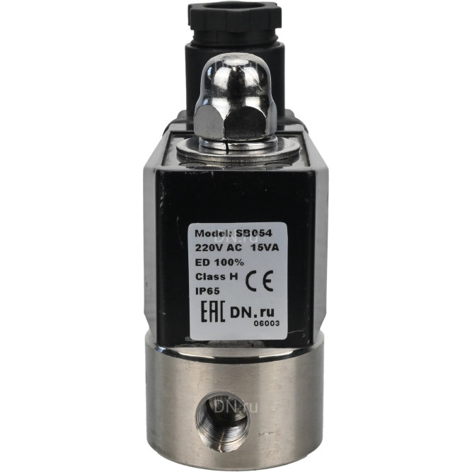 Клапан электромагнитный VS331-ET-NC-220VAC 1/8″ Ду6 Ру10, соленоидный двухходовой, корпус - нержавеющая сталь 304, уплотнение - EPDM, резьбовой, нормально-закрытый, прямого действия, катушка - 220В в Алматы