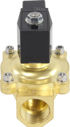 Клапан электромагнитный VS200-NT-NC-220VAC 1″ Ду25 Ру10, соленоидный двухходовой, корпус - латунь, уплотнение - NBR, резьбовой, нормально-закрытый, прямого действия, катушка - 220В