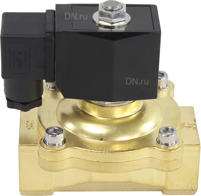 Клапан электромагнитный VS200-NT-NC-220VAC 1″ Ду25 Ру10, соленоидный двухходовой, корпус - латунь, уплотнение - NBR, резьбовой, нормально-закрытый, прямого действия, катушка - 220В в Алматы