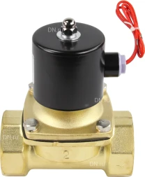 Клапан электромагнитный VS100-NT-NC-24VAC 2″ Ду50 Ру10 прямого действия двухходовой, корпус - латунь, присоединение - внутренняя резьба, уплотнение - NBR, нормально-закрытый, катушка - 24 В AC