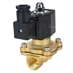 Клапан электромагнитный VS300-NT-NC-24VAC 3/4″ Ду20 Ру10 прямого действия двухходовой, корпус - латунь, присоединение - внутренняя резьба, уплотнение - NBR, нормально-закрытый, катушка - 24 В AC