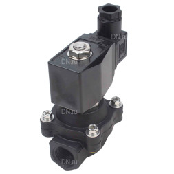 Клапан электромагнитный VS541-NT-NC-24VAC 3/4″ Ду20 Ру6 соленоидный двухходовой, резьбовой, корпус - полиамид PA66, уплотнение - NBR, нормально-закрытый, прямого действия, катушка - 24В AC