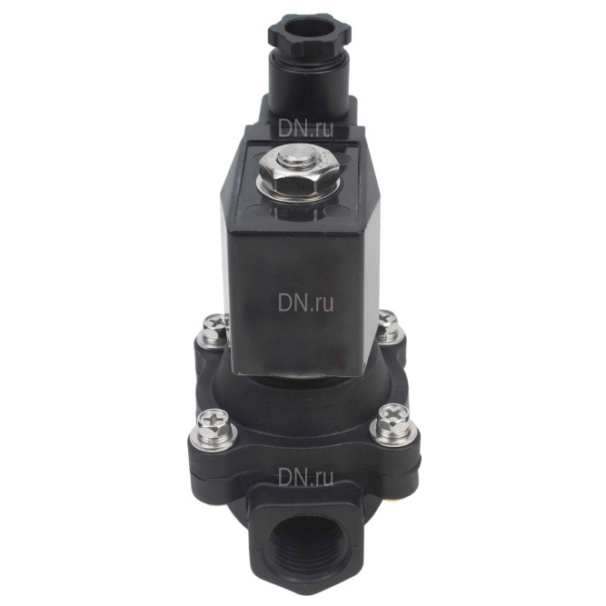 Клапан электромагнитный VS541-NT-NC-24VAC 1 1/2″ Ду40 Ру5 соленоидный двухходовой, резьбовой, корпус - полиамид PA66, уплотнение - NBR, нормально-закрытый, прямого действия, катушка - 24В AC в Алматы