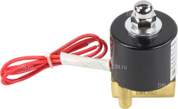 Клапан электромагнитный VS100-ET-NC-24VAC 1/8″ Ду6 Ру10 прямого действия двухходовой, корпус - латунь, присоединение - внутренняя резьба, уплотнение - EPDM, нормально-закрытый, катушка - 24 В AC
