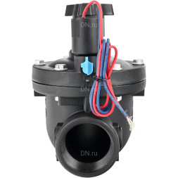 Клапан электромагнитный VS1141-NT-NC-24VDC 3/4″ Ду20 Ру10 соленоидный двухходовой пилотного действия, корпус - пластик PA66, уплотнение - NBR, внутренняя резьба, нормально закрытый (НЗ), катушка 24В DC