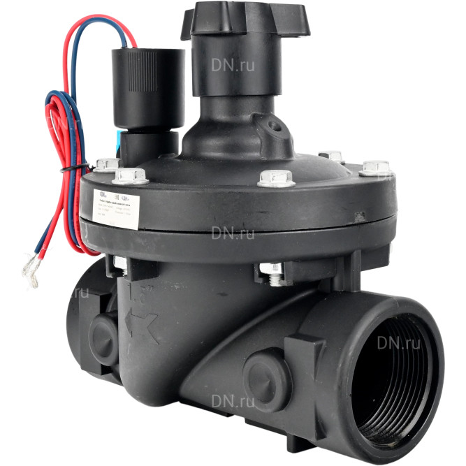 Клапан электромагнитный VS1141-NT-NC-24VDC 3/4″ Ду20 Ру10 соленоидный двухходовой пилотного действия, корпус - пластик PA66, уплотнение - NBR, внутренняя резьба, нормально закрытый (НЗ), катушка 24В DC в Алматы