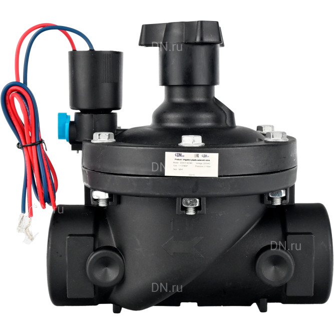 Клапан электромагнитный VS1141-NT-NC-24VDC 1″ Ду25 Ру10 соленоидный двухходовой пилотного действия, корпус - пластик PA66, уплотнение - NBR, внутренняя резьба, нормально закрытый (НЗ), катушка 24В DC в Алматы
