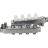 Коллекторная группа GC4-31-4 1″ Ду25 Ру10 отводов — 4, в сборе с терморегулирующими клапанами и запорно-балансировочными клапанами, дренажным краном и воздухоотводчиком, с заглушками, без переходников, корпус - нержавеющая сталь AISI 304 в Алматы