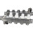 Коллекторная группа GC4-31-4 1″ Ду25 Ру10 отводов — 4, в сборе с терморегулирующими клапанами и запорно-балансировочными клапанами, дренажным краном и воздухоотводчиком, с заглушками, без переходников, корпус - нержавеющая сталь AISI 304 в Алматы