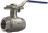 Кран шаровой BV3232P(2pc)-FP-T-ISO-H Ду40 Ру63 полнопроходной двухходовой, нержавеющая сталь 316, внутренняя резьба, уплотнение - PTFE, с ISO-фланцем и рукояткой, 14х14, F05/F07 в Алматы