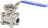 Кран шаровой BV3232P(3pc)-FP-W-ISO-H Ду10 Ру63 полнопроходной двухходовой, нержавеющая сталь SS316, под приварку, уплотнение - PTFE, с ISO фланцем и рукояткой в Алматы