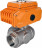 Кран шаровой BV3232P(4pc)-SP-3WT-T-ISO-H Ду80 Ру40 стандартнопроходной T-тип, трехходовой, нержавеющая сталь, внутренняя резьба, уплотнение - PTFE, с эл. приводом E34-N-010EM-O1-220VAC-У1 в Алматы